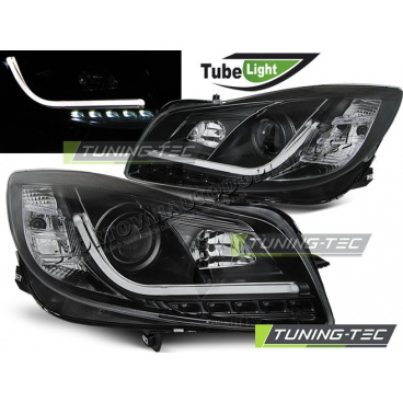 Opel Insignia 2008-12 přední čirá světla Led Tube Lights black