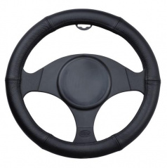 Potah na volant 100% kůže 42-44cm black