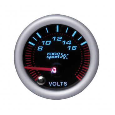 Přídavný budík Race Sport Voltmeter 52 mm černý