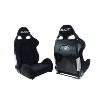 Fotel sportowy SLIDE CUGA Zamsz Black