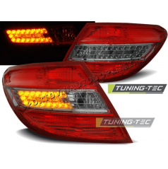 MERCEDES C-KLASA W204 SEDAN 2007-10 ZADNÍ LED LAMPY RED SMOKE