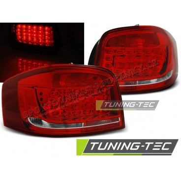 Audi A3 2008-12 zadní lampy red white LED