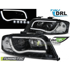 Audi A6 05.1997-05.2001 přední čirá světla Led Tube Lights TRU DRL black