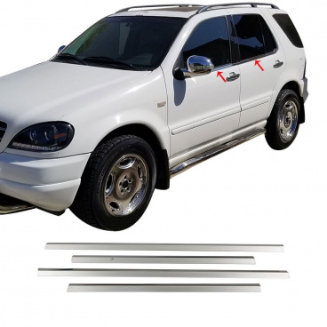 Nerez obložení oken Mercedes ML W163 1998-2005