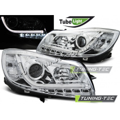 Opel Insignia 2008-12 přední čirá světla Led Tube Lights chrome