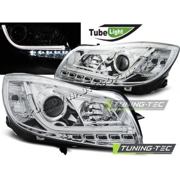 Opel Insignia 2008-12 přední čirá světla Led Tube Lights chrome