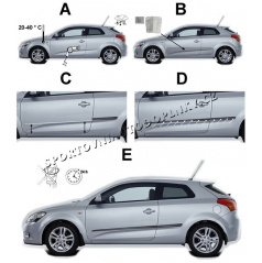 Boční ochranné lišty dveří - Kia Ceed HB, 2012 -