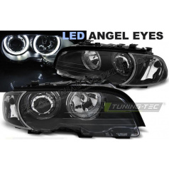 BMW E46 04.1999-03.2003 Coupe / Cabrio přední čirá světla Angel Eyes LED black