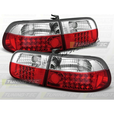 HONDA CIVIC 1991-95 3D ZADNÍ LED LAMPY RED WHITE