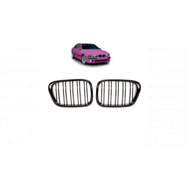 Gril BMW 5 E39 dvojité žebrování Lesklá černá