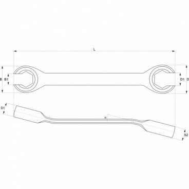 Klíč prstencový polootevřený 13x14 mm