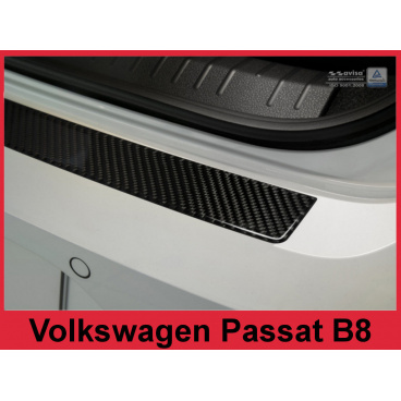 Carbon kryt- ochrana prahu zadního nárazníku Volkswagen Passat B8 2014+