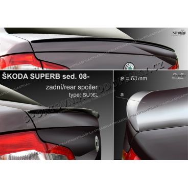 Škoda superb II sedan 2008- zadní spoiler (EU homologace)