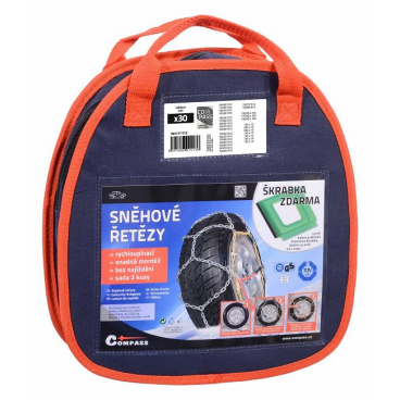 Sněhové řetězy 3,0mm 9mm nylon bag X30, X40, X50, X60, X70, X80, X90, X100, X110