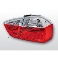 BMW E90 05-08 ZADNÍ LED LAMPY - RED/WHITE