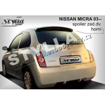 NISSAN MICRA 03+ spoiler zad. dveří horní