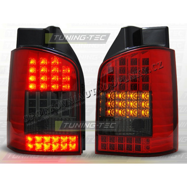 VW T5 2003-09 ZADNÍ LED LAMPY RED SMOKE