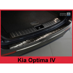 Nerez kryt-černá ochrana prahu zadního nárazníku Kia Optima IV Kombi 2016+