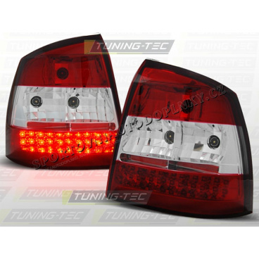 OPEL ASTRA G 1997-04 ZADNÍ LED LAMPY RED WHITE