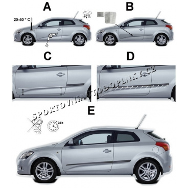 Boční ochranné lišty dveří - Audi Q5, 2008 -