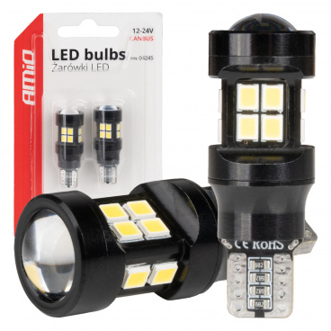 LED žárovky CANBUS T15 W16W 15SMD 2835 Bílá 12V 24V AMIO-04245