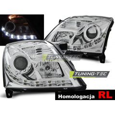 OPEL VECTRA C 04.2002-08.2005 PŘEDNÍ ČÍRÁ SVĚTLA DAYLIGHT LED DRL CHROME