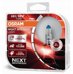 Žárovka Osram Night Breaker Laser H1 +150% 12V/55W P14.5s (sada 2 ks)