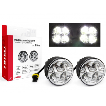 Světla denního svícení DRL 510HP 70 mm 2x4 SMD LED