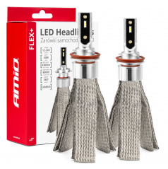 LED automobilové žárovky FLEX+ H8 H9 H11 H16 12V 24V 6000K Canbus AMIO-03663