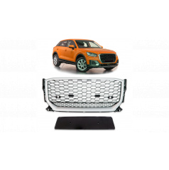 Gril Audi Q2 Stříbrný & Lesklá Černá