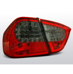 BMW E90 05-08 ZADNÍ LED LAMPY - RED/SMOKE