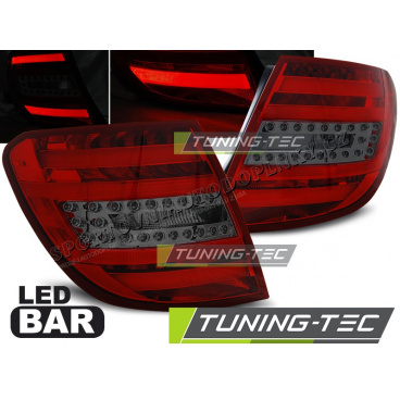 Mercedes C-klasa W204 kombi 2007-10 zadní lampy red smoke LED BAR