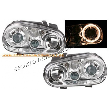 VOLKSWAGEN GOLF/GTI 1999-2004 ANGEL EYE R32 STYLE PROJECTOR HEADLIGHTS