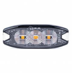 Plochá výstražná blikající lampa 3 LED R65 R10 12-24V AMIO-02297