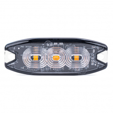 Plochá výstražná blikající lampa 3 LED R65 R10 12-24V 