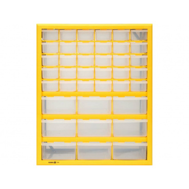Organizér se zásobníky, 39 zásuvek, 475 x 380 x 160 mm