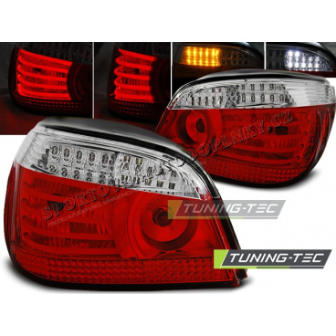 BMW E60 07.2003-07 zadní lampy red white LED