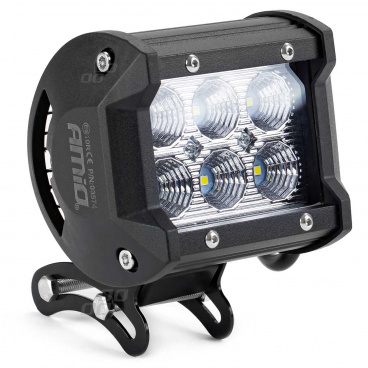 6 led pracovní světlo bílé 6 LED 95x77 mm 18W FLAT 9-36V 6000K