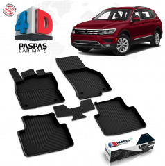 Gumový set 4D nejkvalitnějších přesných autokoberců VW Tiguan II 2016+