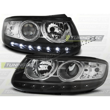 HYUNDAI SANTA FÉ 2006- PŘEDNÍ ČÍRÁ SVĚTLA DAYLIGHT LED BLACK