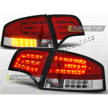 AUDI A4 (B7) SEDAN 2004-08 ZADNÍ LED LAMPY RED WHITE