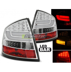 Škoda Octavia 2 Sedan 2004-12 zadní lampy chrome LED BAR