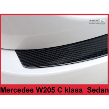 Carbon kryt- ochrana prahu zadního nárazníku Mercedes C W205 sedan 2014-16