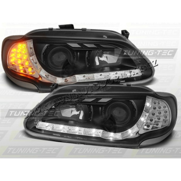 RENAULT MEGANE/SCENIC 1996-99 PŘEDNÍ ČÍRÁ SVĚTLA DAYLIGHT LED BLACK