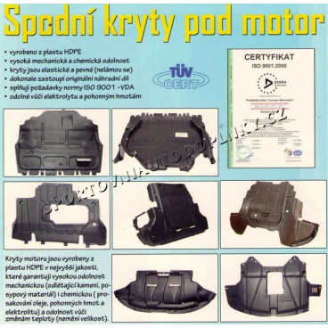 ŠKODA KRYT MOTORU SPODNÍ