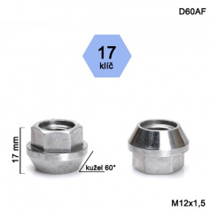 Odlehčené matice M12x1,5 s uchycením do kužele sada 20 ks