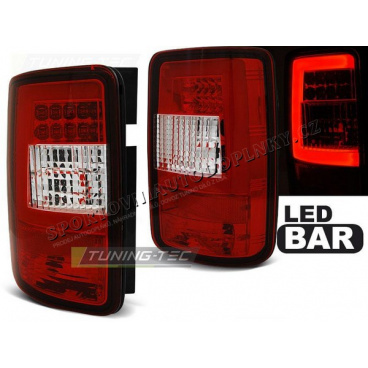 VW Caddy 2003-03.14 zadní lampy red white LED bar