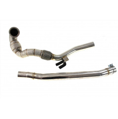 Downpipe Decat - nerez náhrada katalyzátoru AUDI S3 VW GOLF VII R 2.0T + termická clona