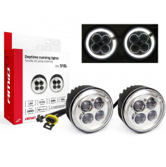 Světla denního svícení DRL510L 70 mm 2x4 EXTRA LED (styl Porsche)