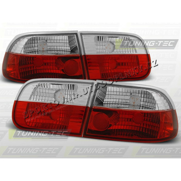 HONDA CIVIC 1991-95 3D ZADNÍ LAMPY KRYSTALICKÉ RED WHITE